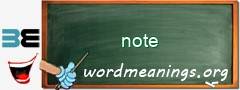 WordMeaning blackboard for note